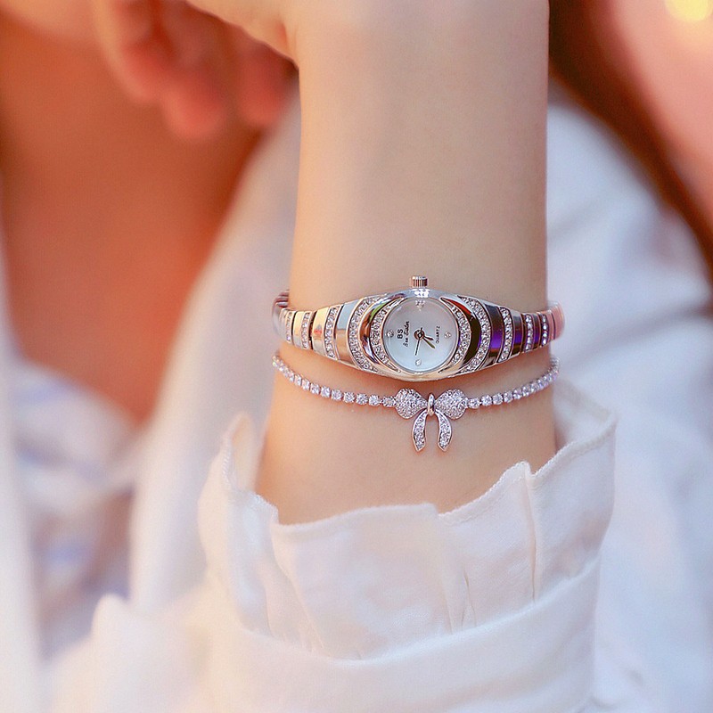 (NEW)BS beesister Watch Women's Quartz Bracelet Luxury Diamond Ladies Watch Fashion Female Jewelry Wristwatch