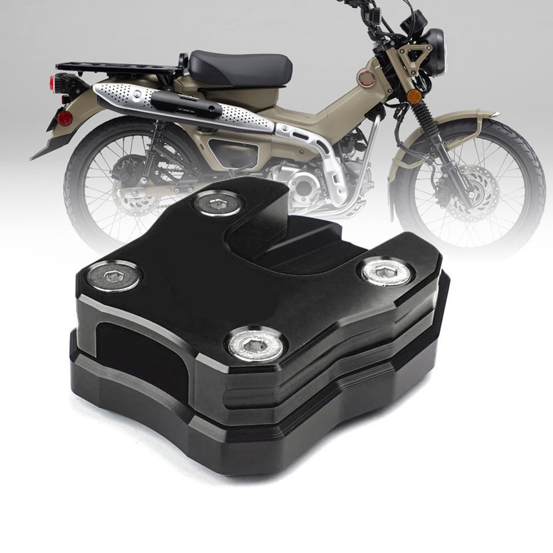 Motorcycle Side Stand Pad Plate Kickstand Enlarger Support Extension for HONDA CT125 Hunter Cub 2020