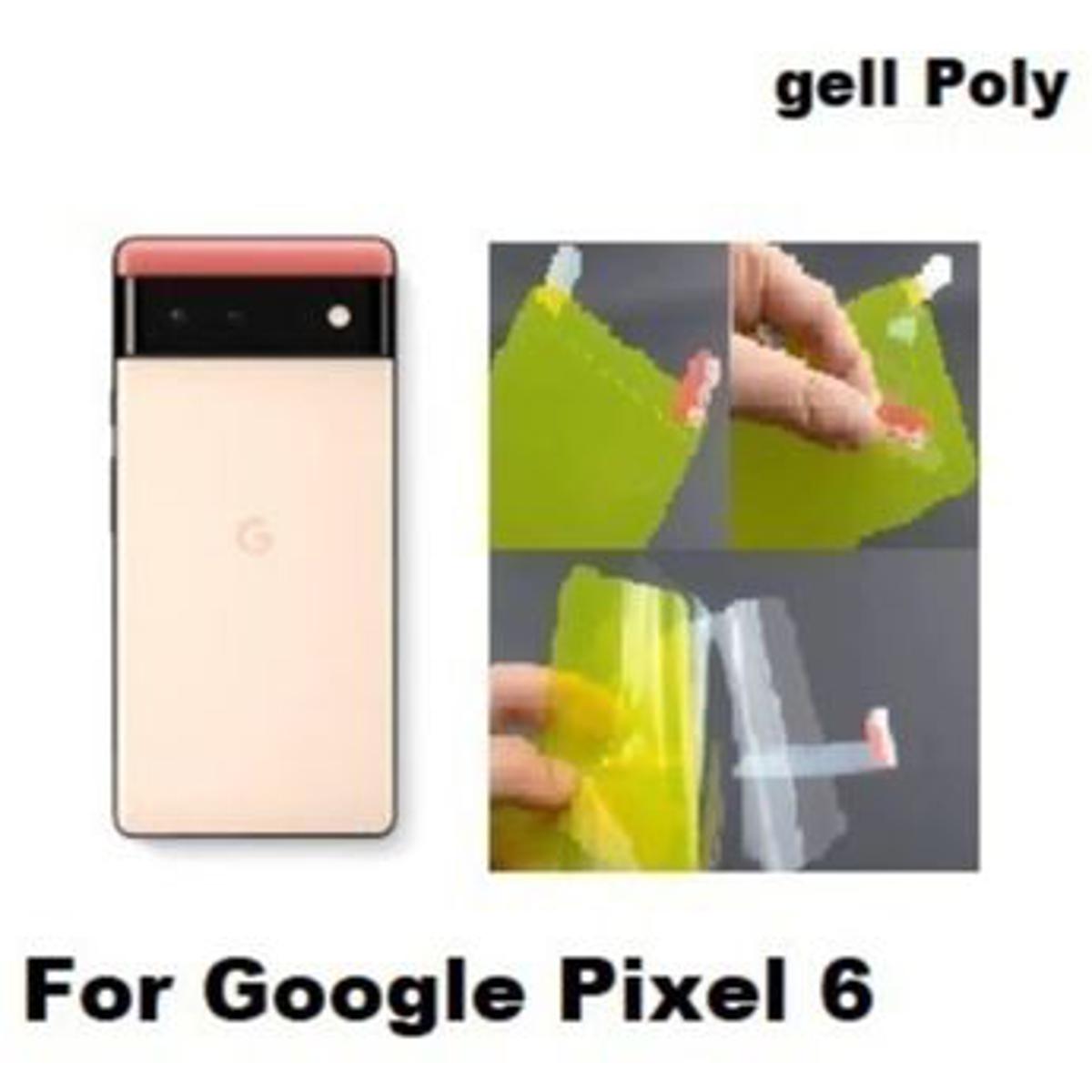 Google Pixel 6 Sticker Protective Film (Jel) Poly Transparen  Back Cover Screen Protector