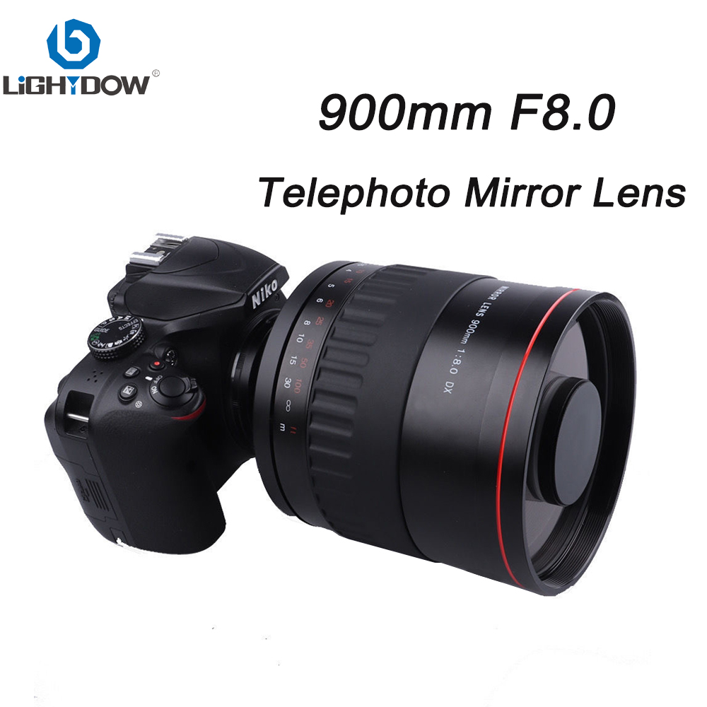 Lightdow 900mm F8.0 Telephoto Mirror Lens Camera Lens for Canon Eos Rebel T2i 50D 40D 850D 800D 600D 4000D 2000D 1300D 1200D