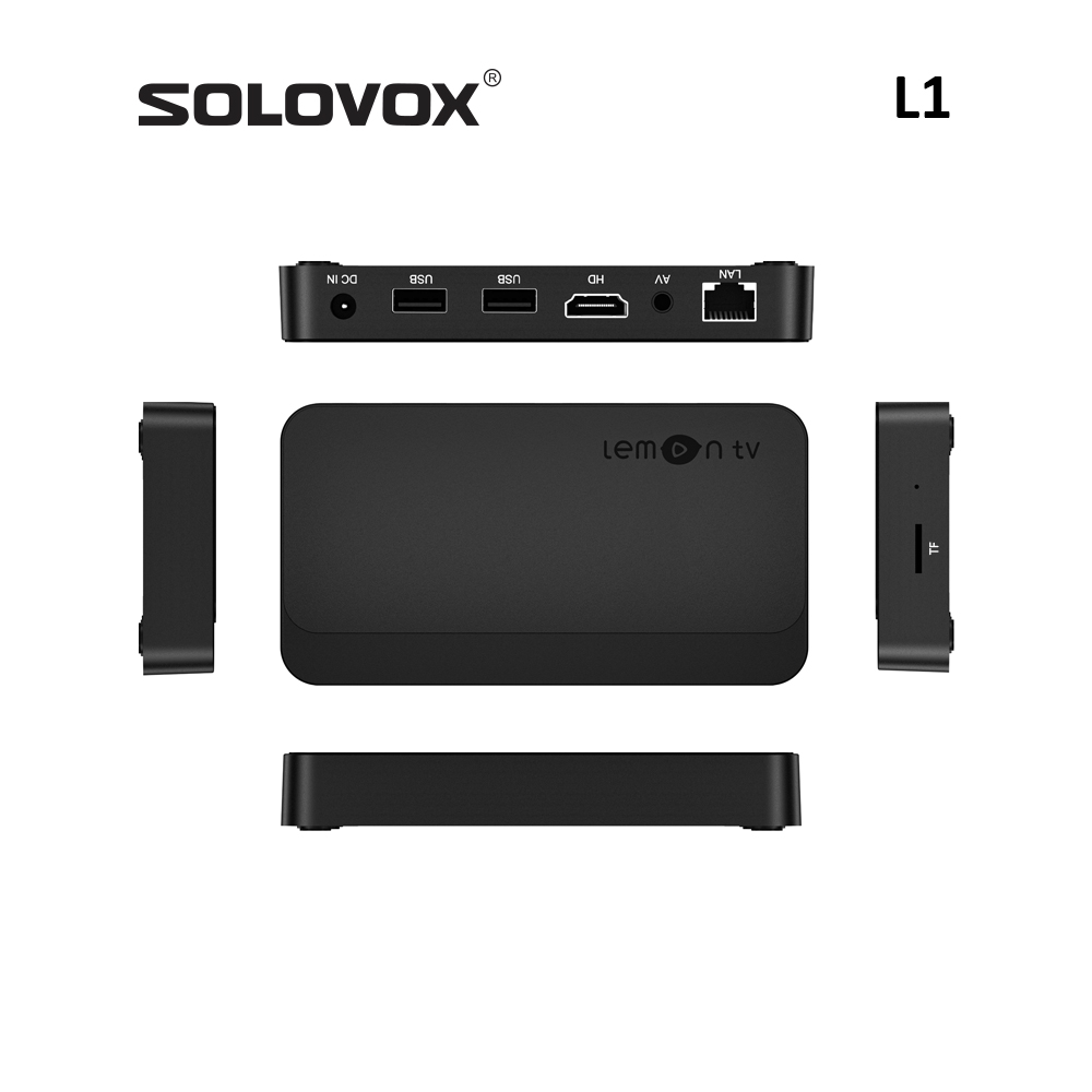 SOLOVOX L1 Android 10 STB Quad 4K WiFi6 Bluetooth 5.4 Voice Control YouTube Stalkermac Xtreamcodes Middleware Lemon TV Box. 