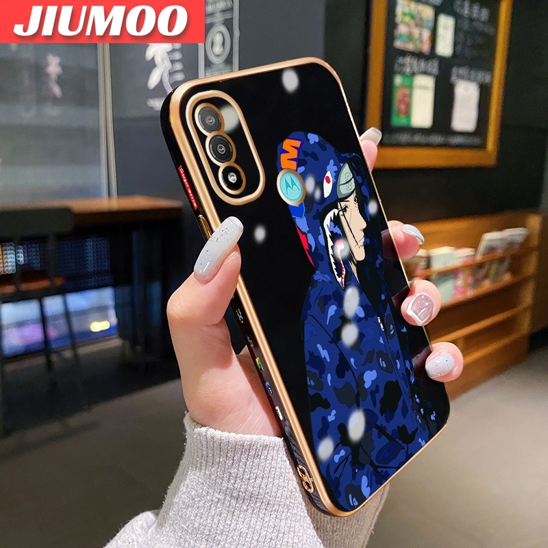 JIUMOO For MOTOROLA E20 Case Fashion Tide Boy Nasa New Design Phone Cases Pattern Silicone Casing Full Back Cover Camera Shockproof Protection Softcase. 