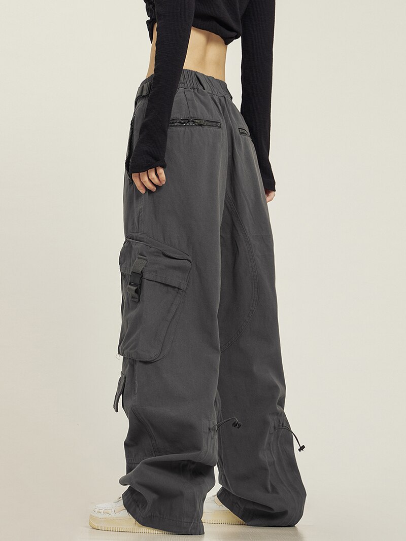 Vintage 90S Oversized Baggy Cargo Pants Women Fashion Low Waist Trousers Four Seasons Overalls Straight Jeans Women Fairycore. 