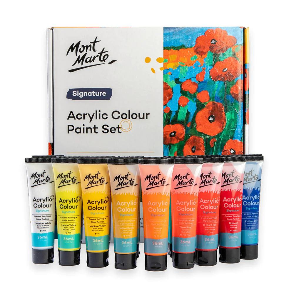Mont Marte Signature Acrylic Paint Set 36 ML - 18 colors