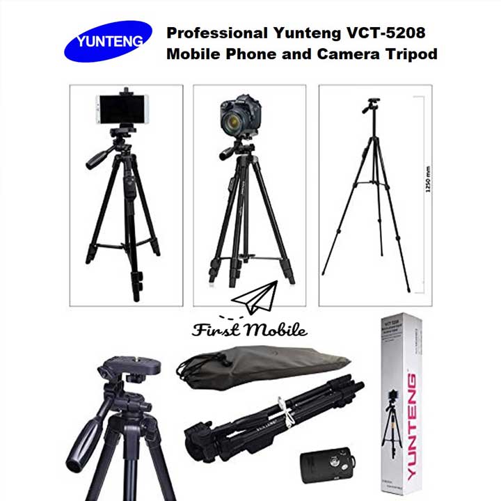 Yunteng Vct-5208 Tripod with Bluetooth Shutter. 