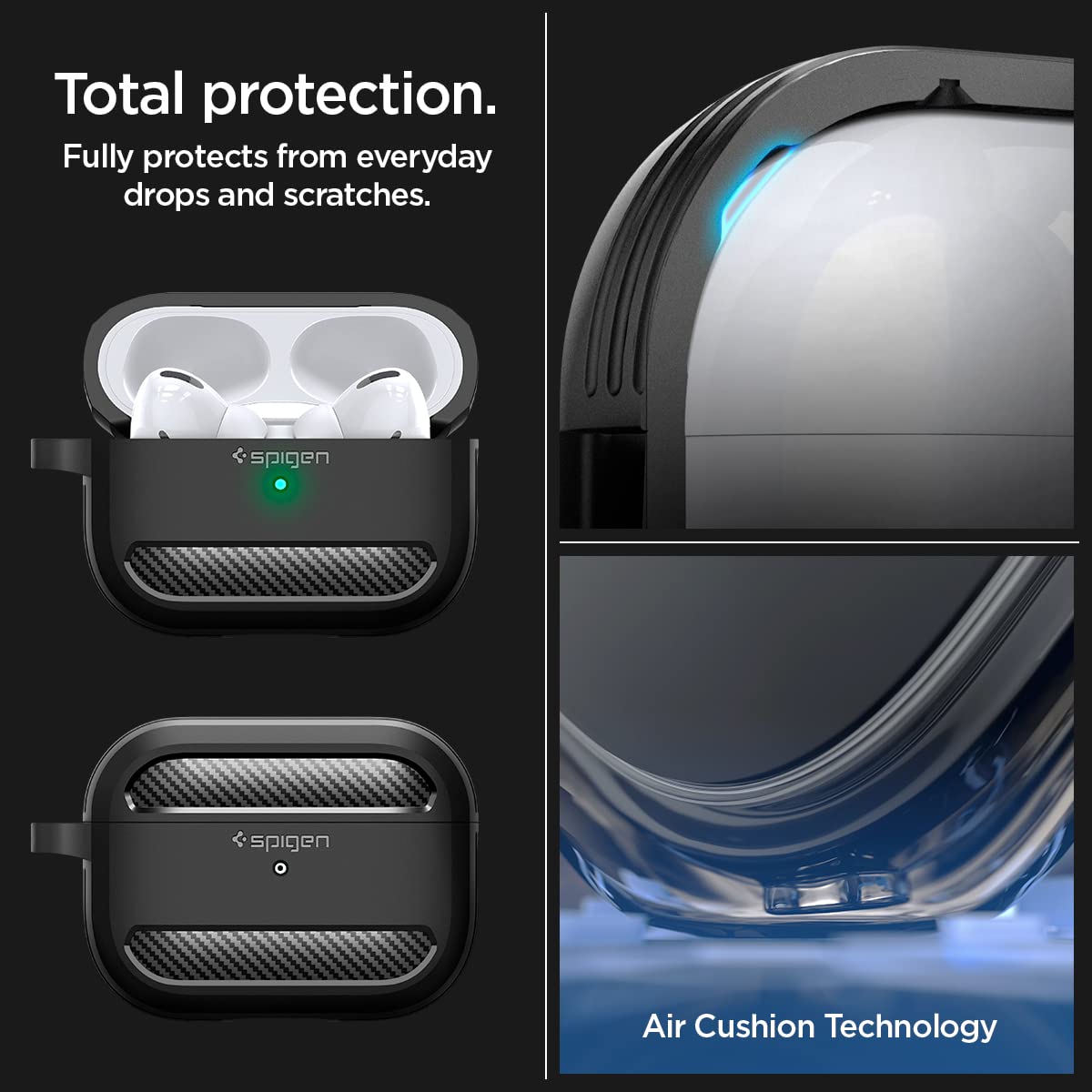 Spigen Rugged Armor AirPods Cases For Airpods Pro 2-ELF. 