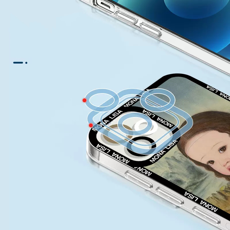 Great Art Aesthetic David Mona Lisa Clear Phone Case For iPhone 16 15 14 13 12 11 Pro Max Mini XS X XR SE2 7 8 Plus Soft Cover. 