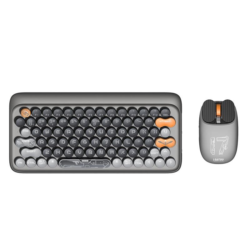 Lofree Lofe Shandong Ship Mechanical Keyboard Mouse Set Laptop Keyboard Wireless Bluetooth Brown Axis Complex. 