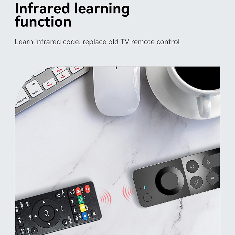 【Xiaofeng】2.4g Wireless Air Mouse W3 Voice Remote Control Infrared Learning Controller Replacement. 
