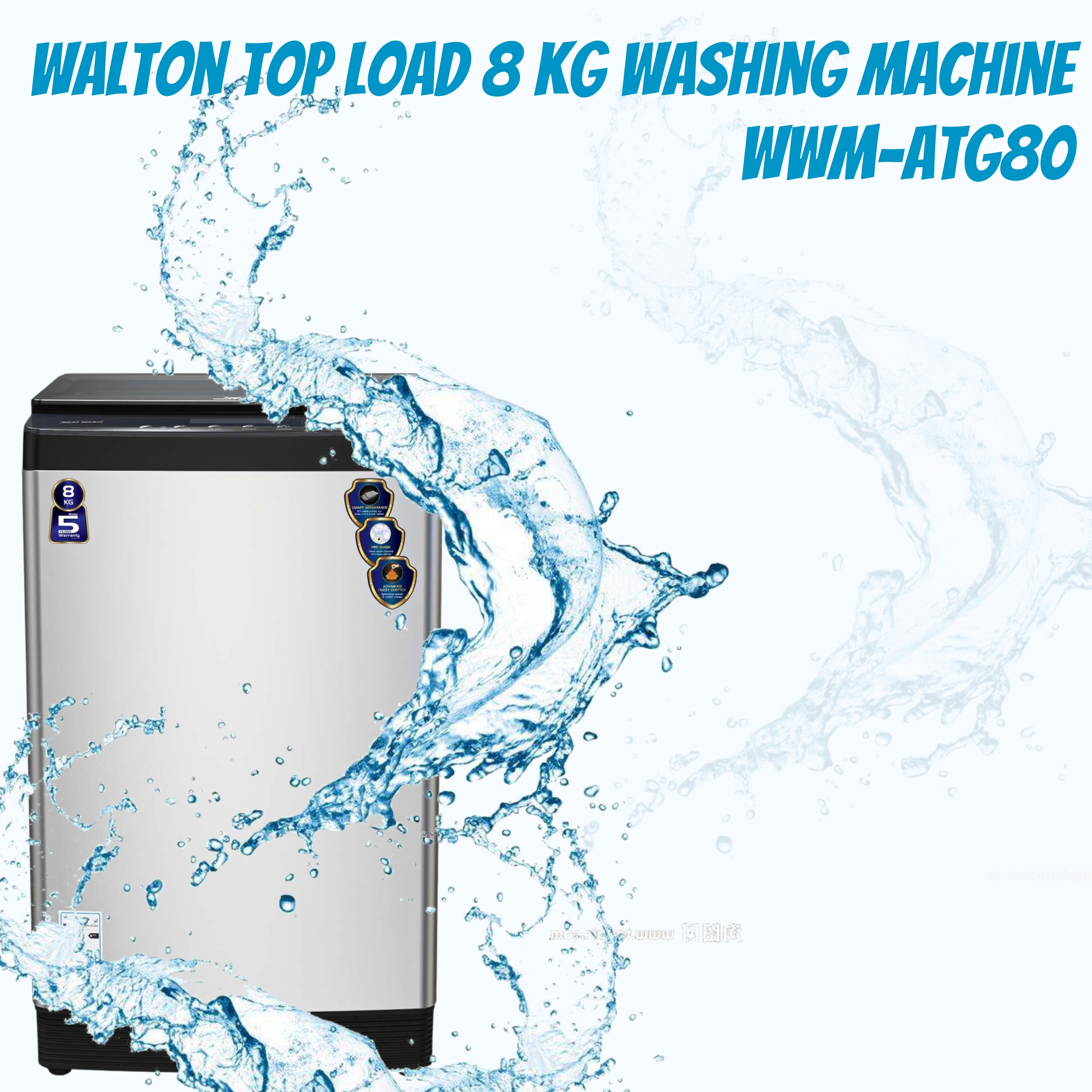 Walton Top Load 8 KG Washing Machine - WWM-ATG80