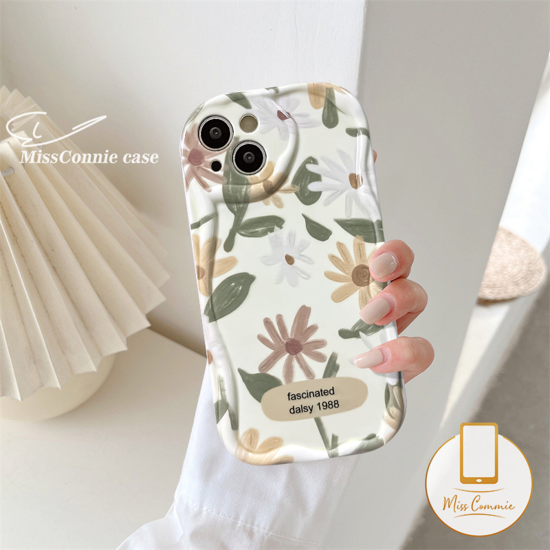 MissConnie 3D Wavy Curved Edge Glossy Rose Floral Phone Case Compatible for IPhone 11 14 13 12 Pro Max X XR 7 6 6s 8 Plus XS Max 7Plus SE 2020 Soft Tpu Fresh Flowers Cover. 