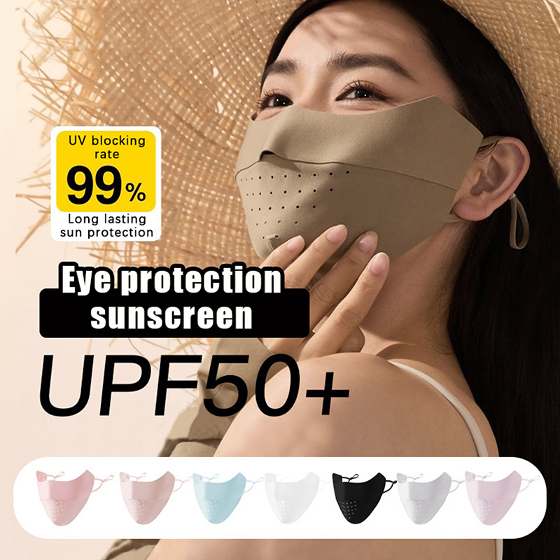 New Ice ilk Face Mak Uv un Protection ummer Adjutable Breathable Mak Men Women Outdoor Running Cycling port Mak jingu. 