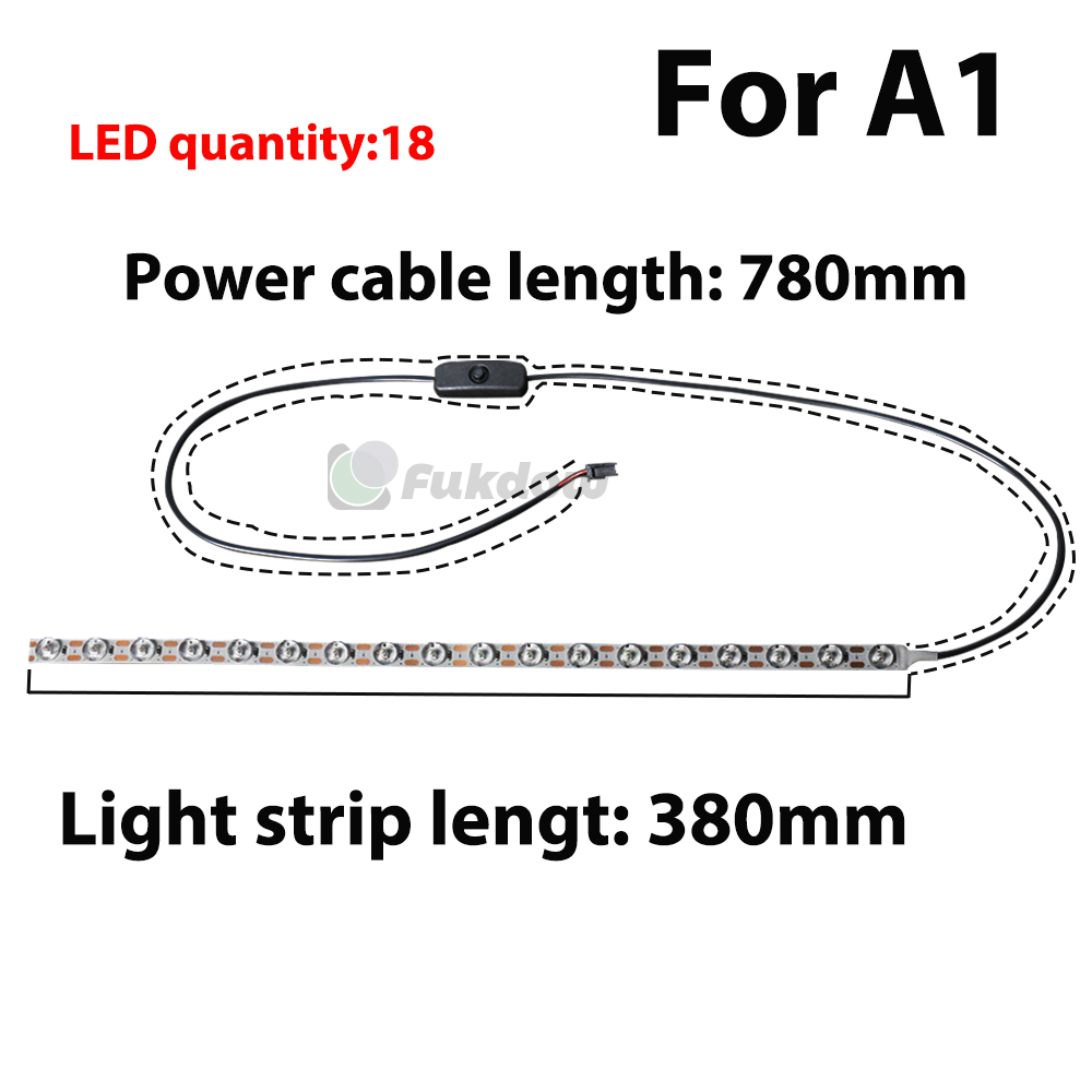 For Bambu lab A1 mini Light Led strip High temperature resistance Super bright Bambu lab a1 Led 3D printer accessories. 
