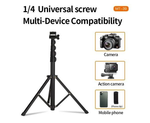 Jmary MT-39 2 in 1 Portable Tripod & Selfie Stick. 