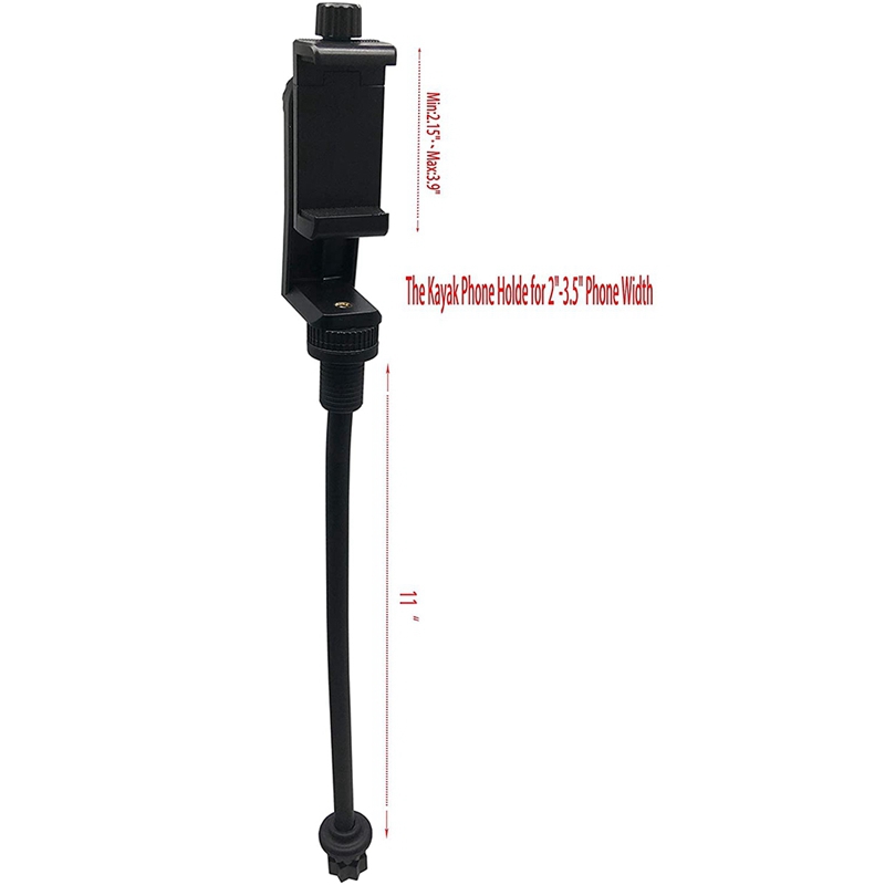 2X Phone Mount Kayak Cell Phone Holders Kayak Accessory with Flexible Long Arm for Phone On Kayak. 