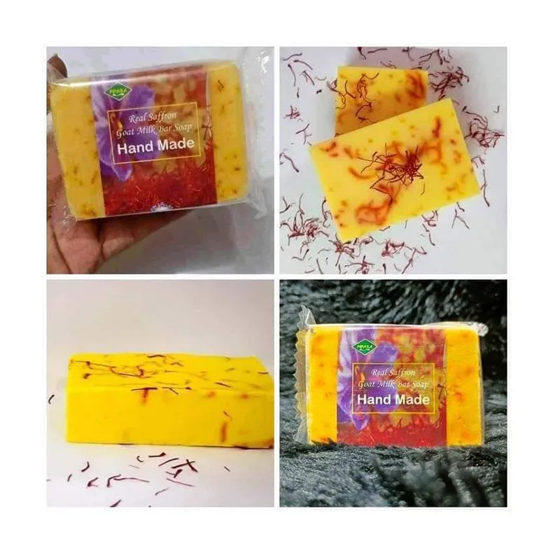 Hand Made Real Saffron Goat Milk Bar Soap -90g. 