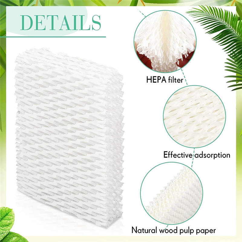 9 Piece Humidifier Filter White Filter Cotton Replacement Parts for Relion WF813 RCM-832 PCWF-813 PCCM-840 EQWF-813 Humidifiers Wick Filters. 