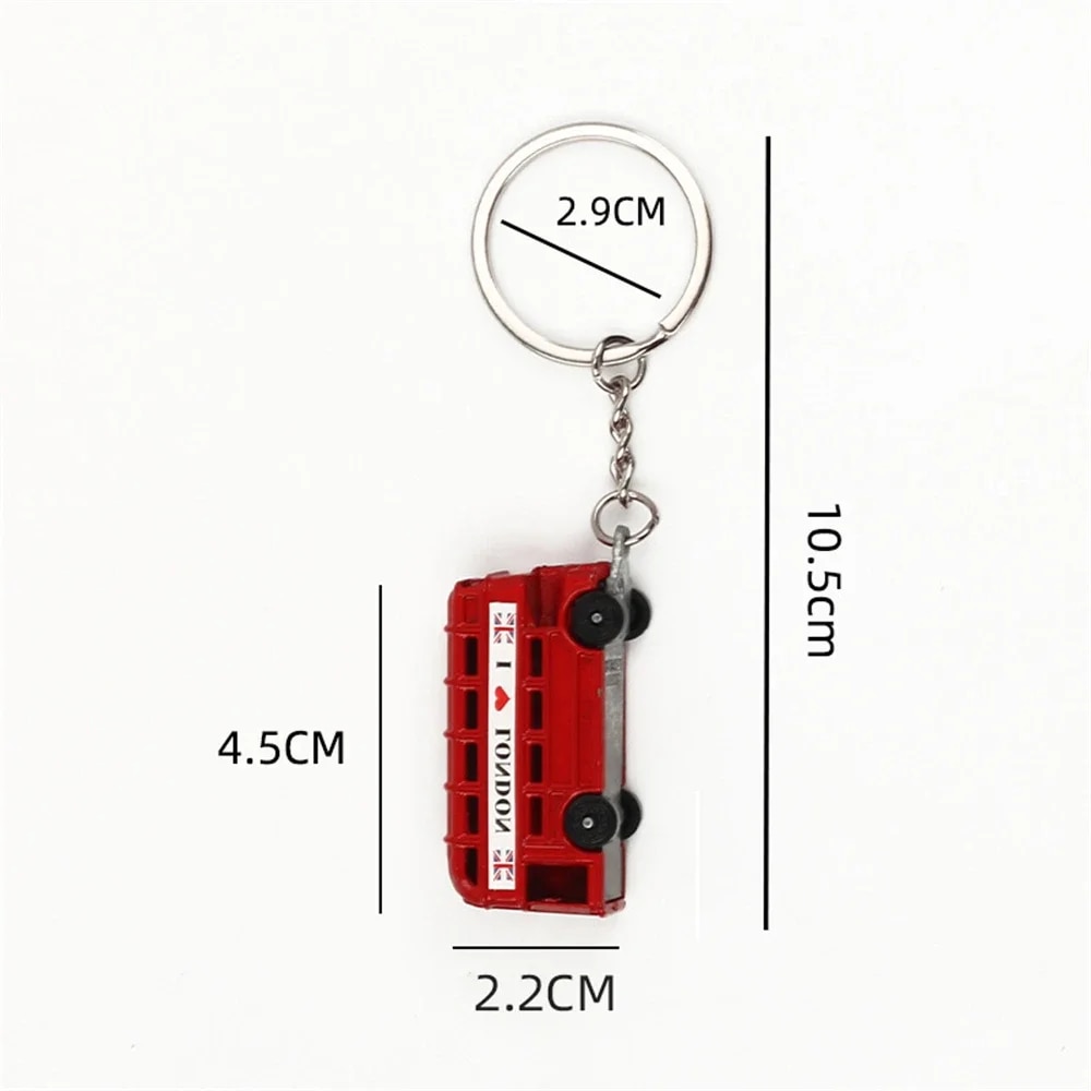 Classical London Red Bus Key Chain Post Mail Box Key Holder Telephone booth Charm Pendant Keychain For Men Party Gift Souvenir. 