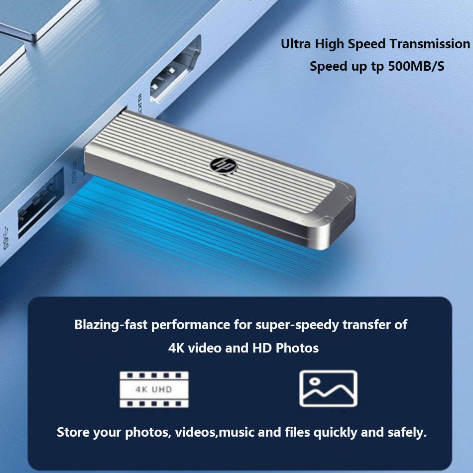 HP External Ssd 1TB Solid State USB 3.2 Flash Drive Disk 512GB 256GB Pen Drive Tiny Pendrive Memory Stick Portable Device U Disk. 