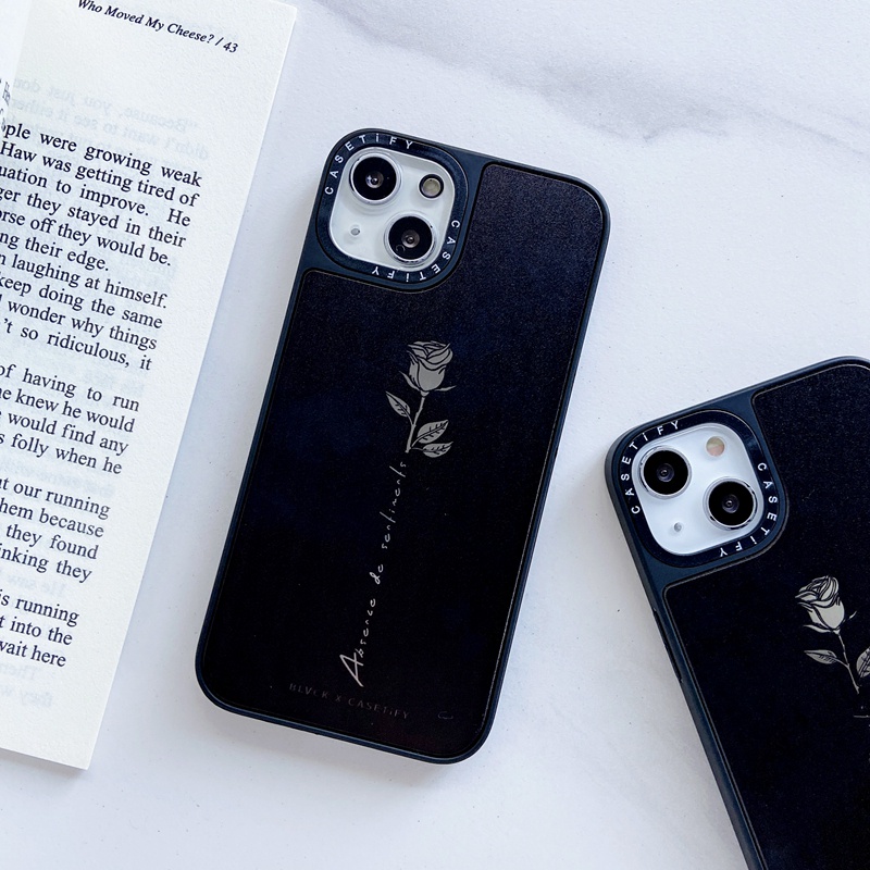 Casetify BLVCK Rose Skull Snake Plating Mirror Hard Casing iPhone 7 8 Plus 7+ 8+ X XS XR 11 12 13 Pro Max Case Cover. 