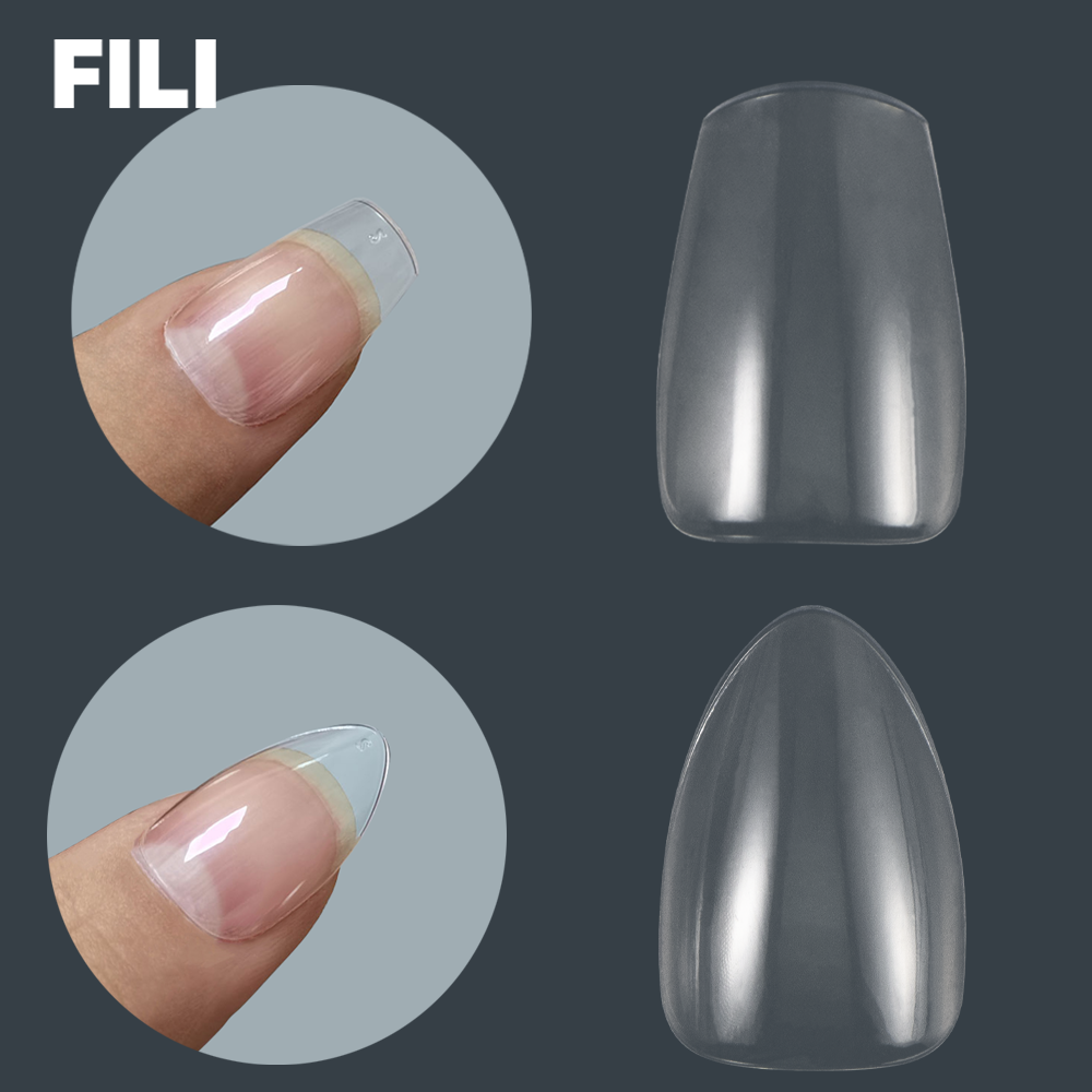 FILI Artificial Nail XS/S/M/L Short Press On Nails Gel Tips Almond Coffin Square Nails Extension System Acrylic Gel X Tip