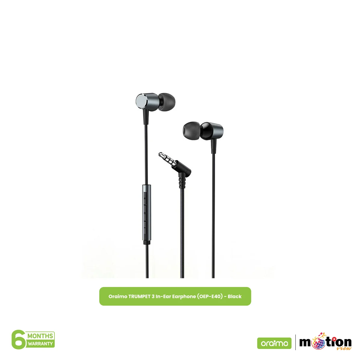 Oraimo TRUMPET 3 In-Ear Earphone (OEP-E40) - Black