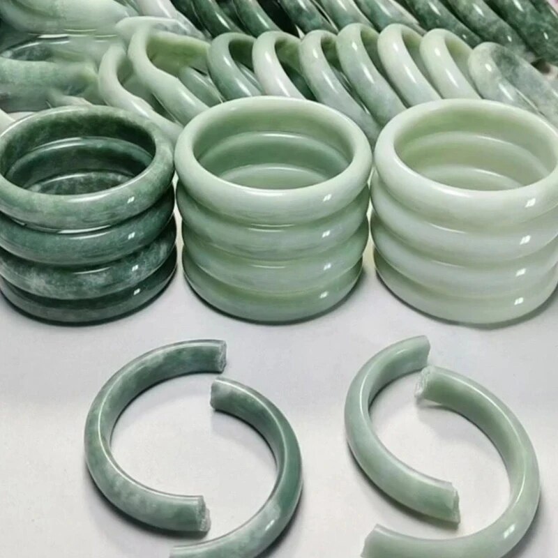 Real Jadeite Natural Ice Green Jade Bangle Original Certified Luxury Bracelet For Women Wholesale Gifts Girlfriend. 