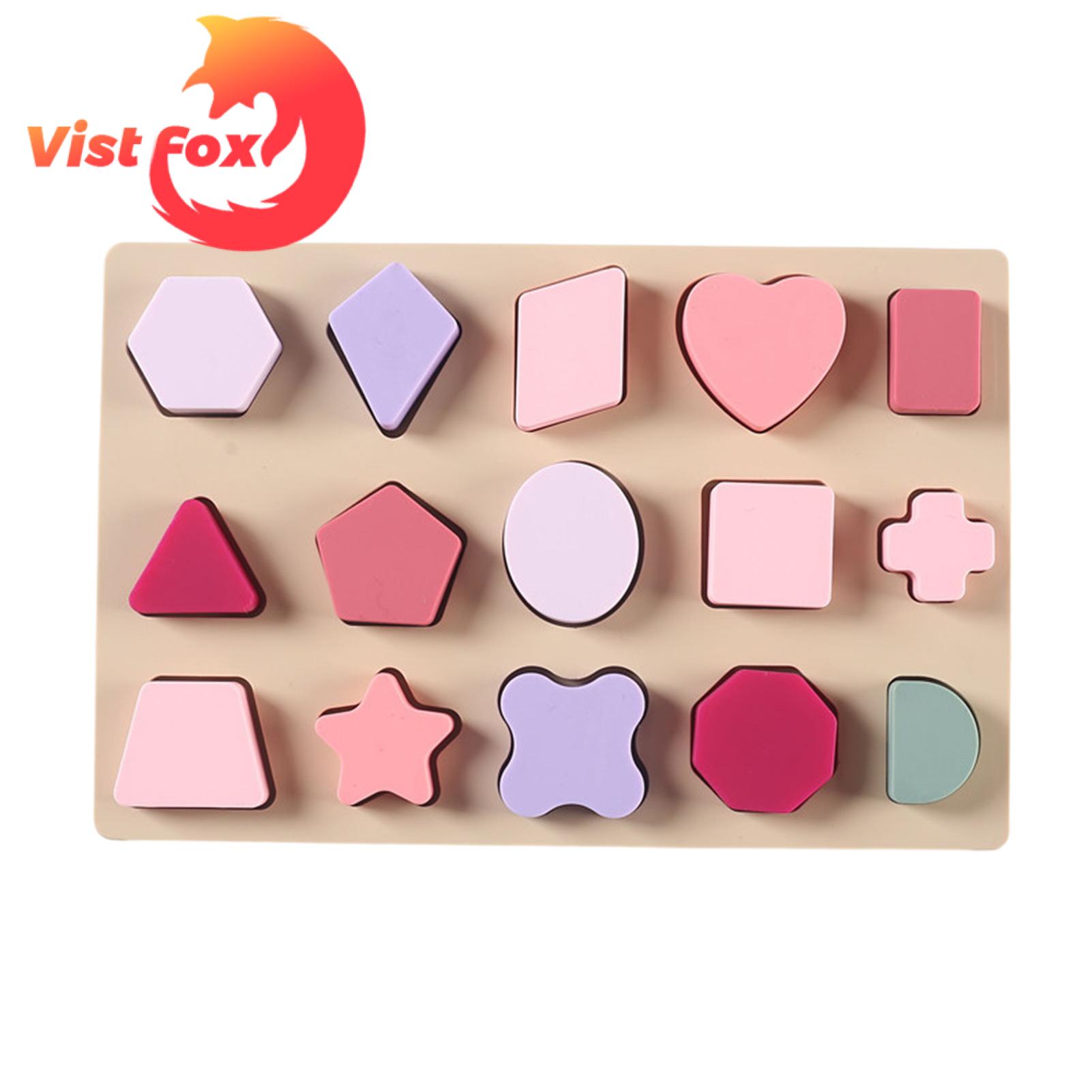 Geometric Shapes Toy Fun Educational Silicone Stacking Blocks Learn Shapes with 3d Puzzle Tower Toy Block Puzzle Stress Reliever. 