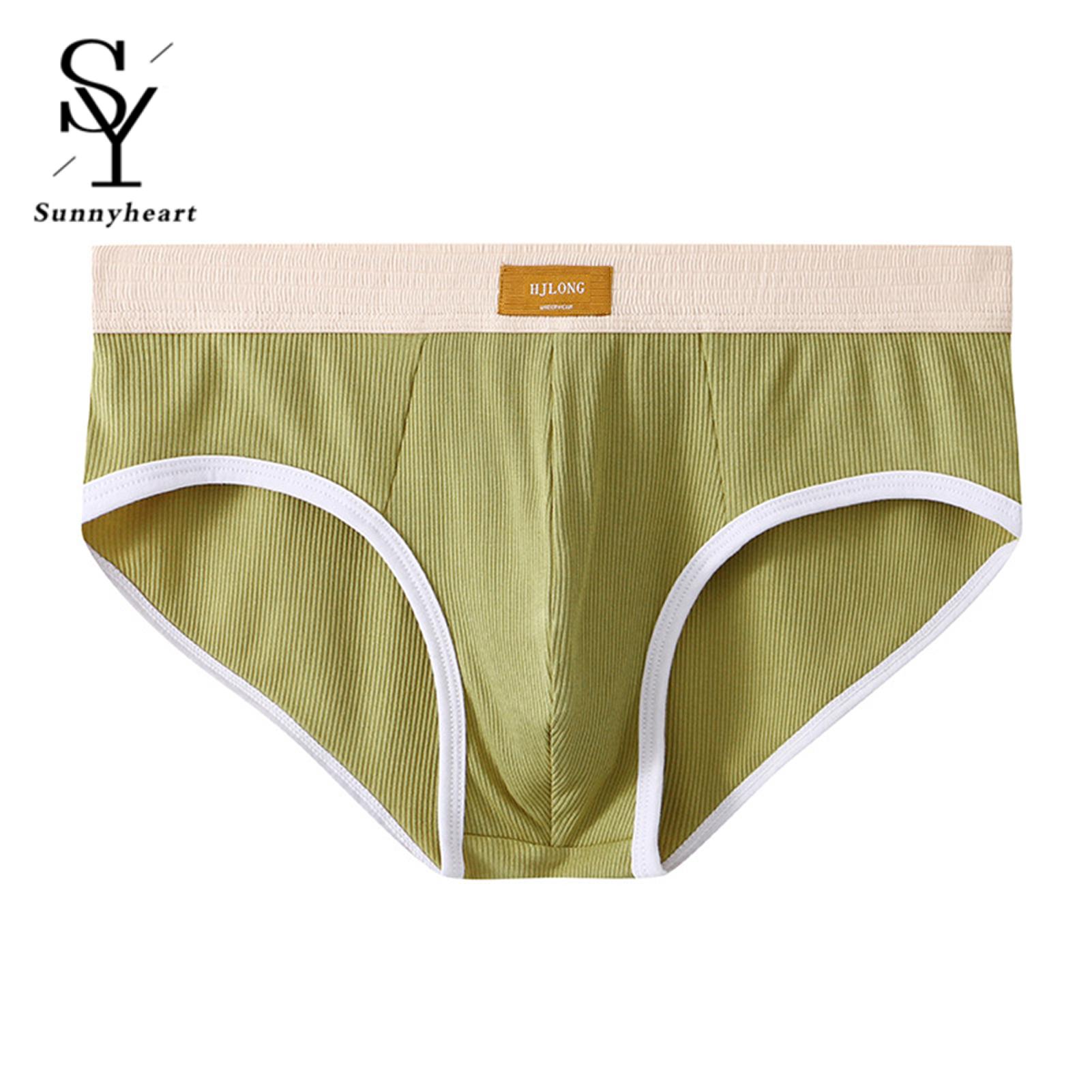 Sunnyheart Regenerated Cellulose Underwear Comfortable Men's Ribbed Panties with U-convex Triangle Design for Daily Wear Buyers' Favorite Triangle Style Underwear. 