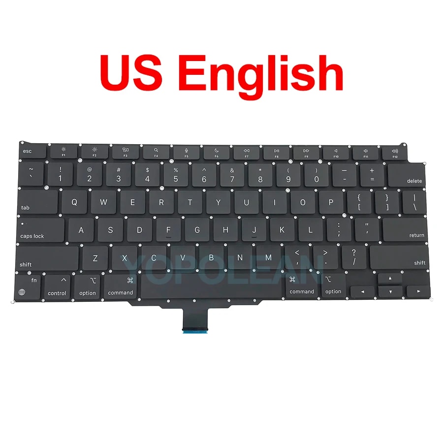 New Laptop A2337 Keyboard For Macbook Air 13 M1 A2337 Keyboard Replacement US UK FR SP IT DE RU AE Layout 2020 Year. 