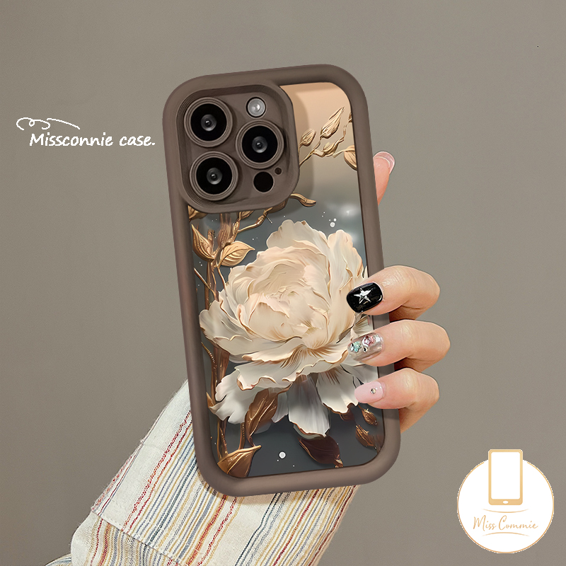 For Infinix Smart Hot 30i 40i 8 7 6 20 Tecno Spark GO 2023 2024 10C 10 20 Pro Camon 20 Pro Infinix Hot 30 11 10 40 9 Play 8HD Note 12 G96 30 Pro Vip Platinum Large Flower Retro Art Pattern Cover