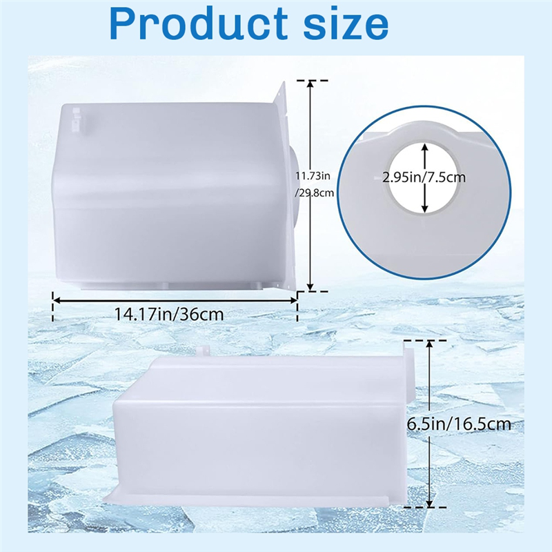 W10670845, WPW10670845 Refrigerator Ice Bucket For 2196091. 
