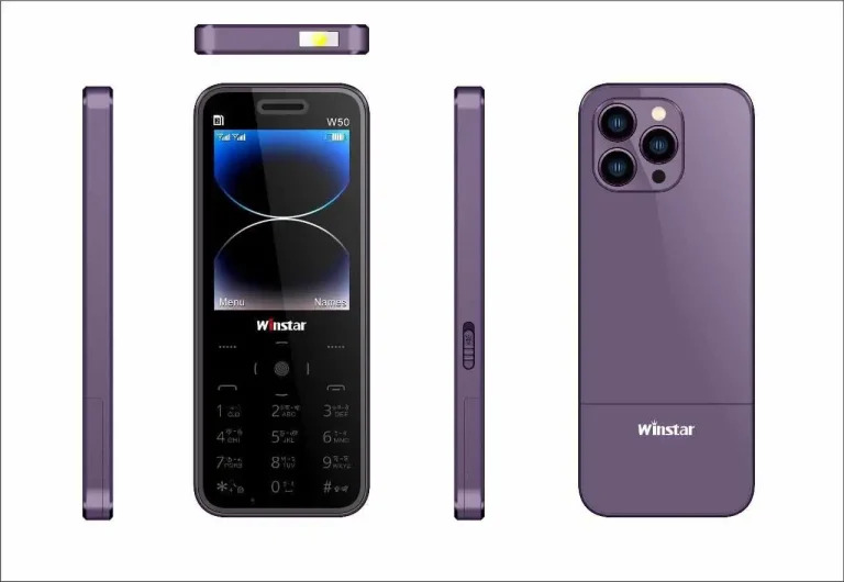 আই-ফোনের মত Phone | Winstar W50 | 4 sim | 2.8 Display | Powerful Torch | 3000 Mah Fix Big Battery |1 Years Warranty. 