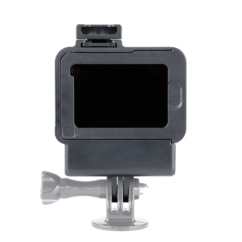Ulanzi V2 Vlog Case Action Camera Housing Shell Vlogging Cage Frame with Cold Shoe Mount for GoPro Hero 7 6 5 Black for External Microphone & Pro 3.5mm Mic Adapter Cam Devicess. 