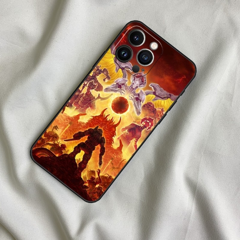 【Winners Store】 2023 Doom Slayer Phone Case For Iphone 14ProMax 11 12 14 Pro Xs Max Mini Xr X 7 8 6 6s Plus Back Cover. 