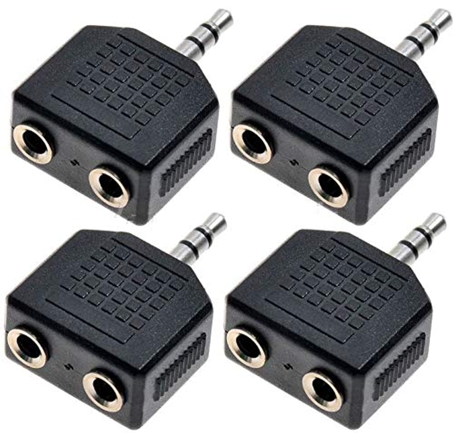 3.5mm 1 to 2 Audio Duplicator Adapter - Black. 