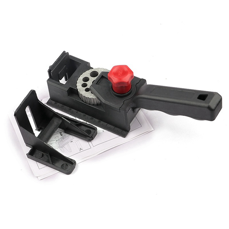 Pocket Hole Fixture Kit 10-Hole Woodworking Punch Locator Limit is Suitable for Most Pin Drilling Operations. Easy Install Easy to Use. 