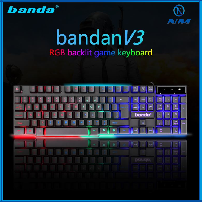 Banda V3 Diamond Filed Rgb Backlit Game Keyboard - Enhance Your Gaming Experience With Responsive Keys. 