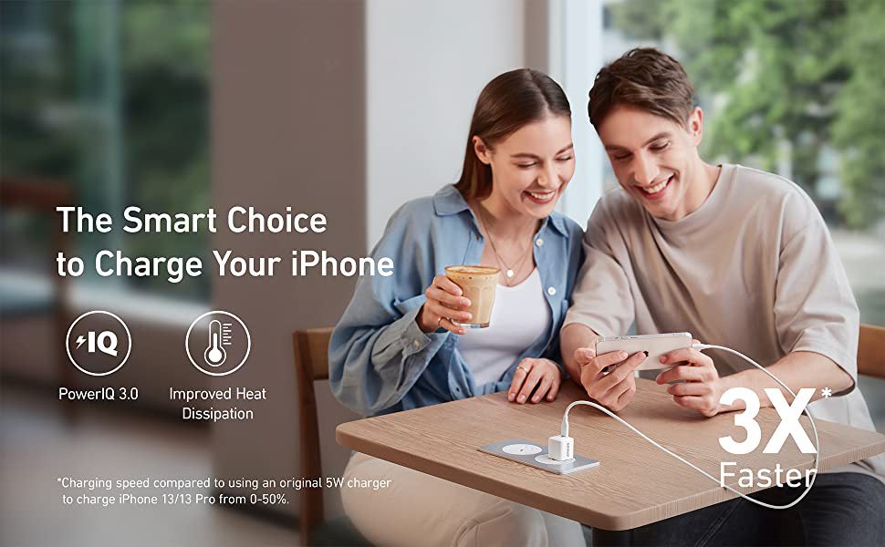 Anker PowerPort III Nano (20W) iQ3 A2633  for iPhone 14/13/12/11/11 Pro/11 Pro Max/XR/XS/X. 