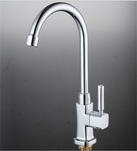 Cross-border export to South America zinc alloy brushed frog vertical faucet four-point quick-opening single cold column basin faucet. 
