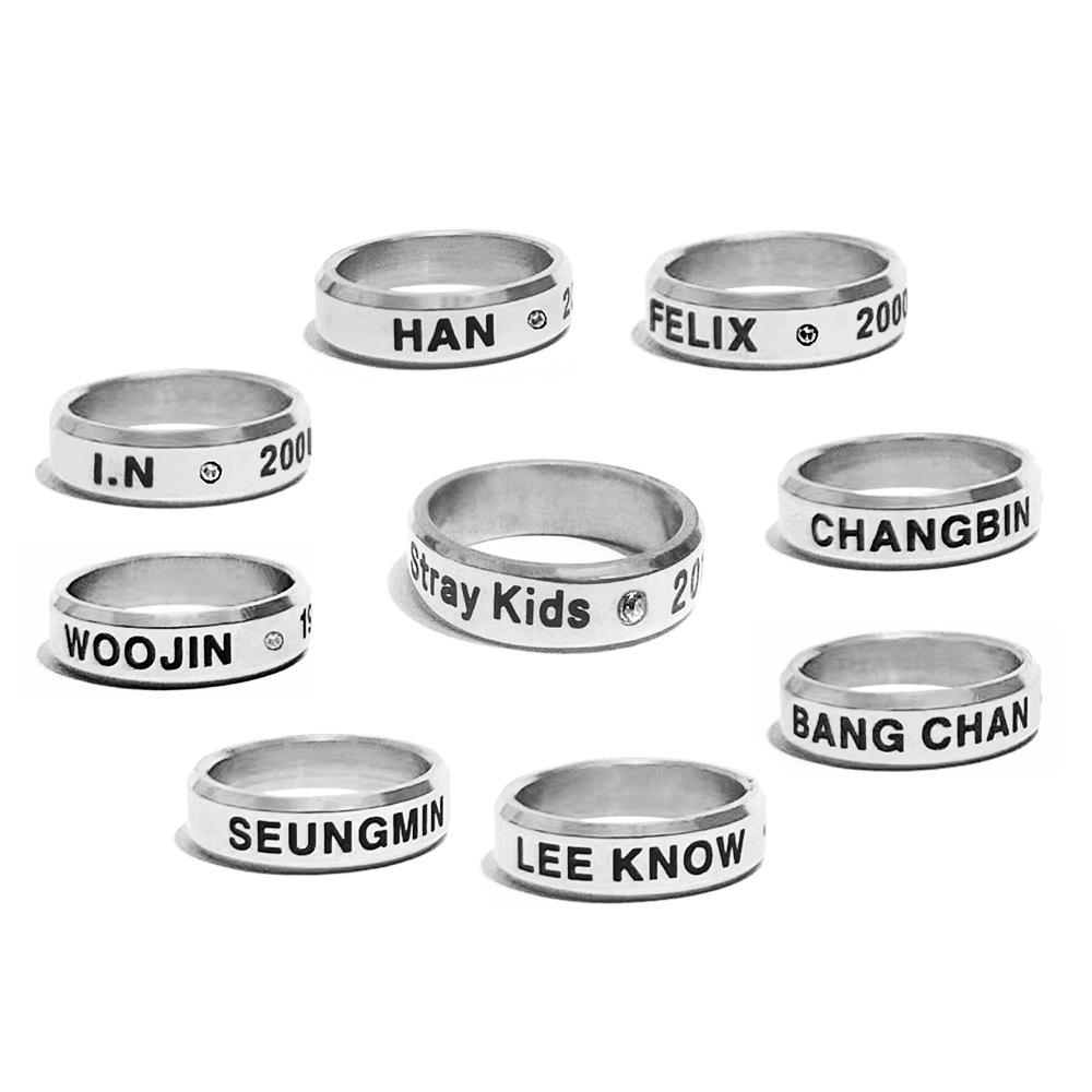 Factory direct StrayKids peripherals, Hwang Hyun Chen, Lee Yong Fu, Fang Can, Han Zhi Cheng Name, Birthday Ring, Tail Ring. 