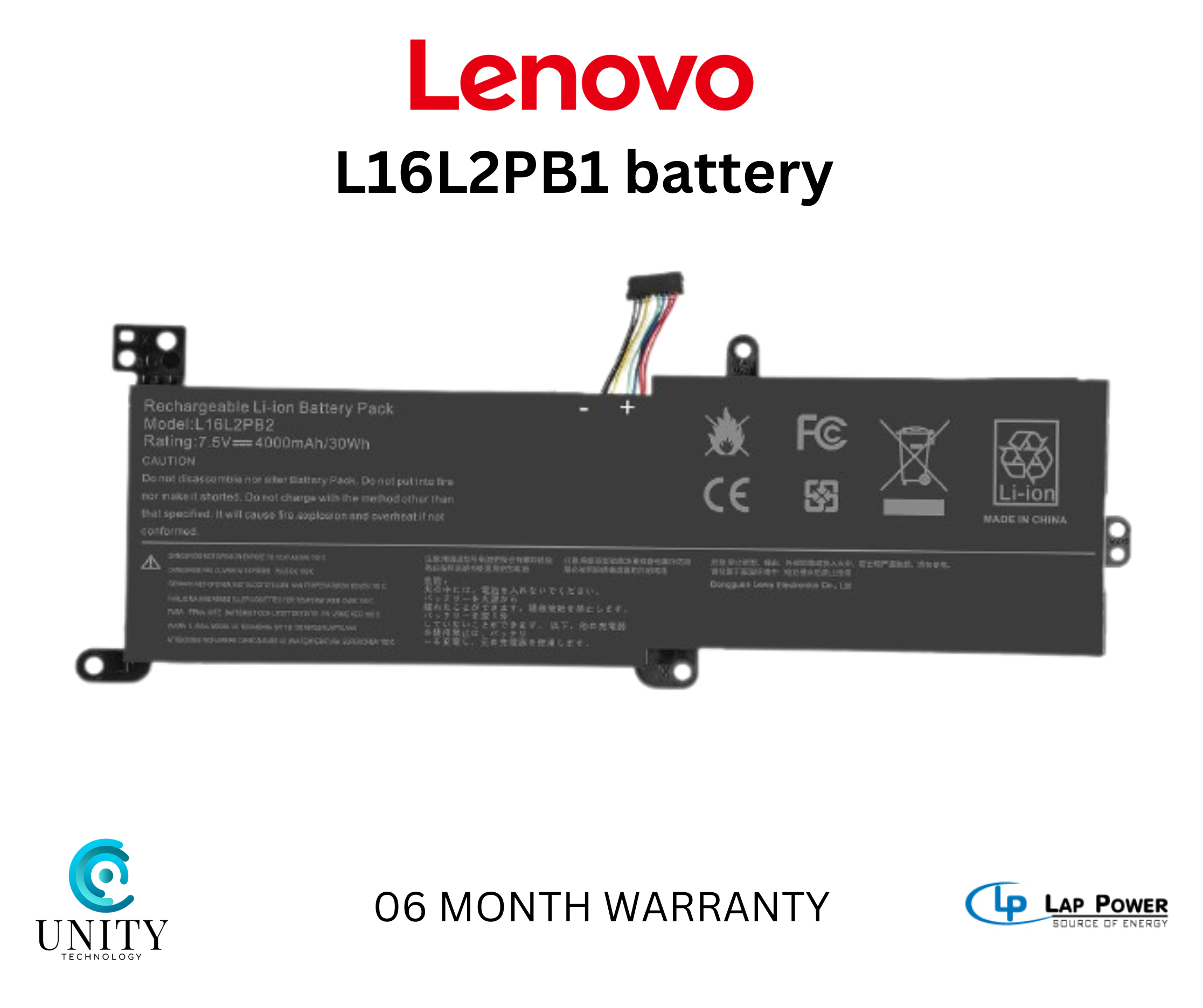 Battery For Lenovo IdeaPad 130 320 330 520 320C B320 V145 V320 Series, PN: L16M2PB1 L16C2PB2 L16M2PB3. 
