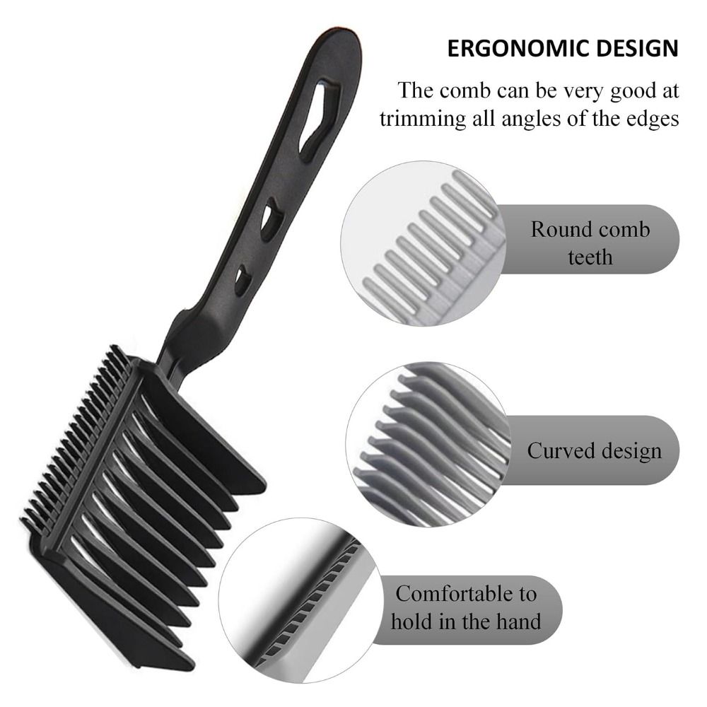 Blend Friend Fade Comb Ergonomic Gradienter Design Hair Cutting Comb Curved Positioning Comb Barber Supplies Men Styling Tool. 