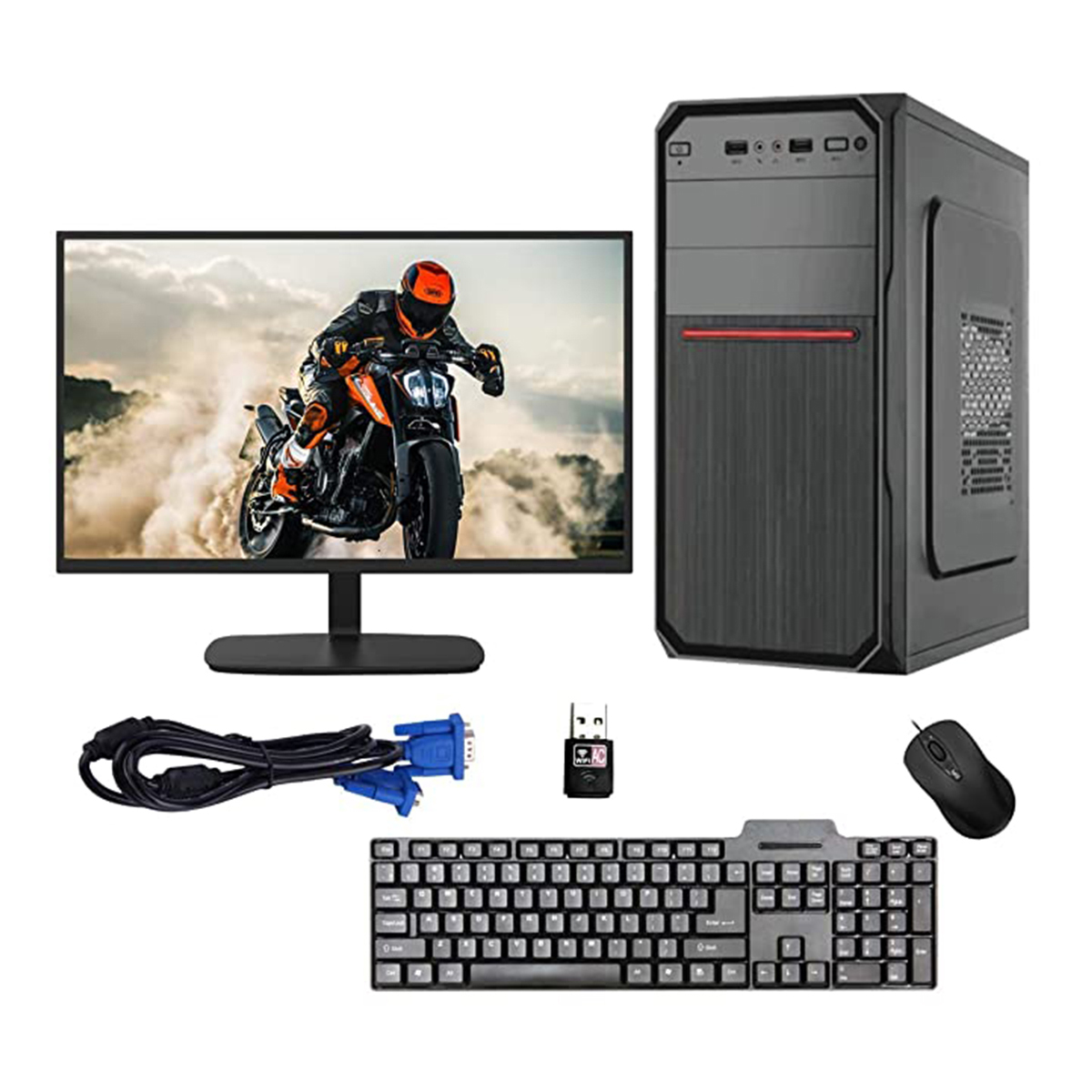 Full New Desktop with Intel Core i5 Processor, 8GB RAM 120GB SSD 500GB HDD 19Inch monitor and 2GB Built Graphics Gaming PC. 
