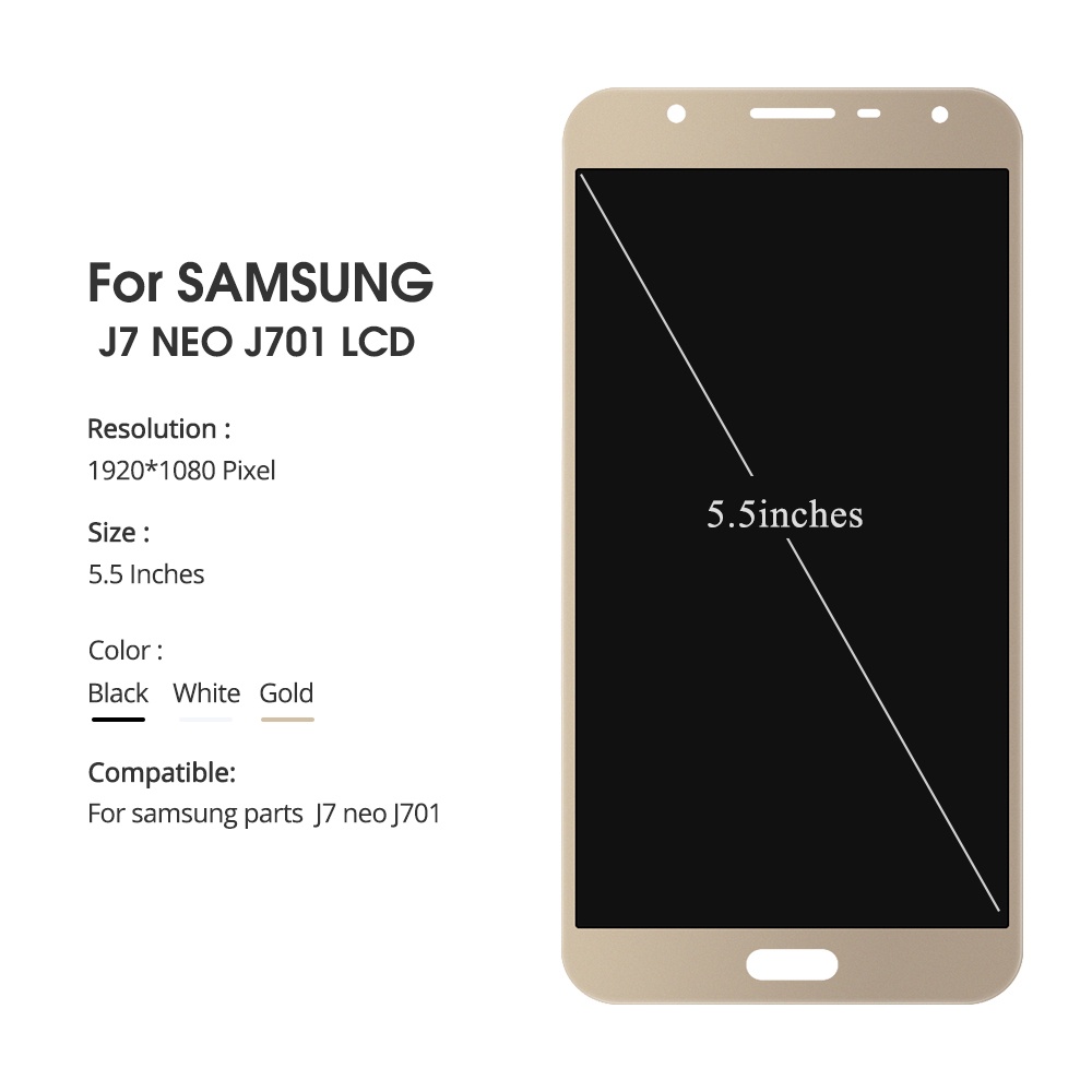 LCD For Samsung Galaxy J7 Nxt / J7 Neo / J7 Core LCD Display Touch Screen Digitizer Assembly J701 Replacement Parts. 