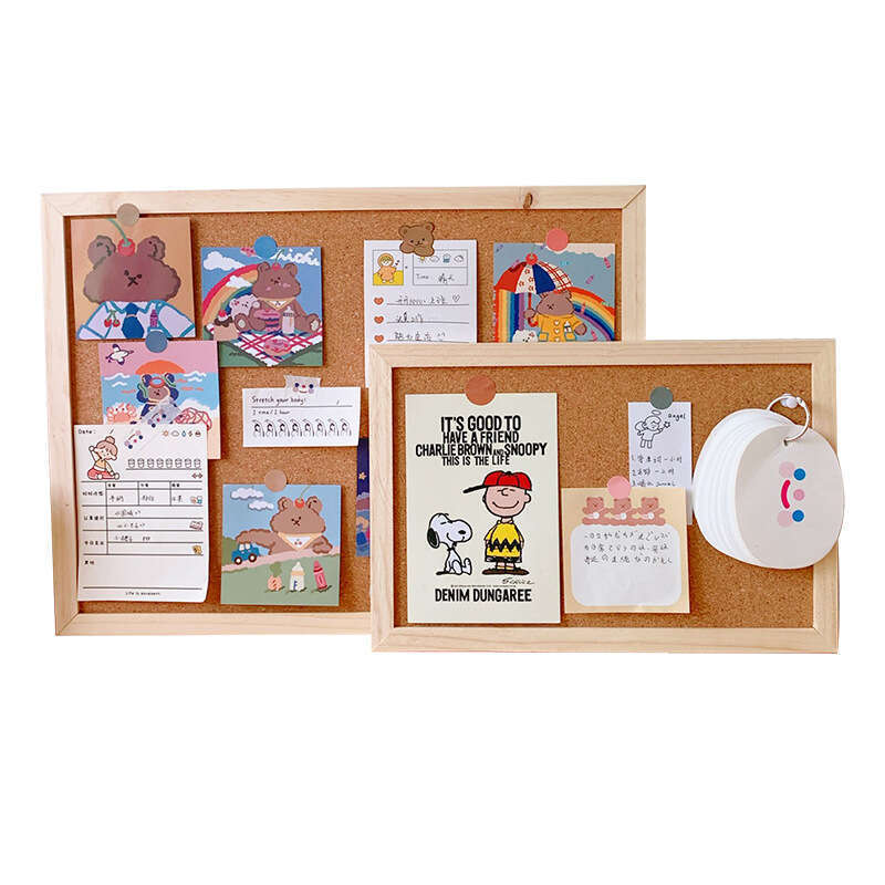Ins soft wooden internet celebrity message board, hanging style student dormitory, simple solid wood frame background, photo wall, creative version. 