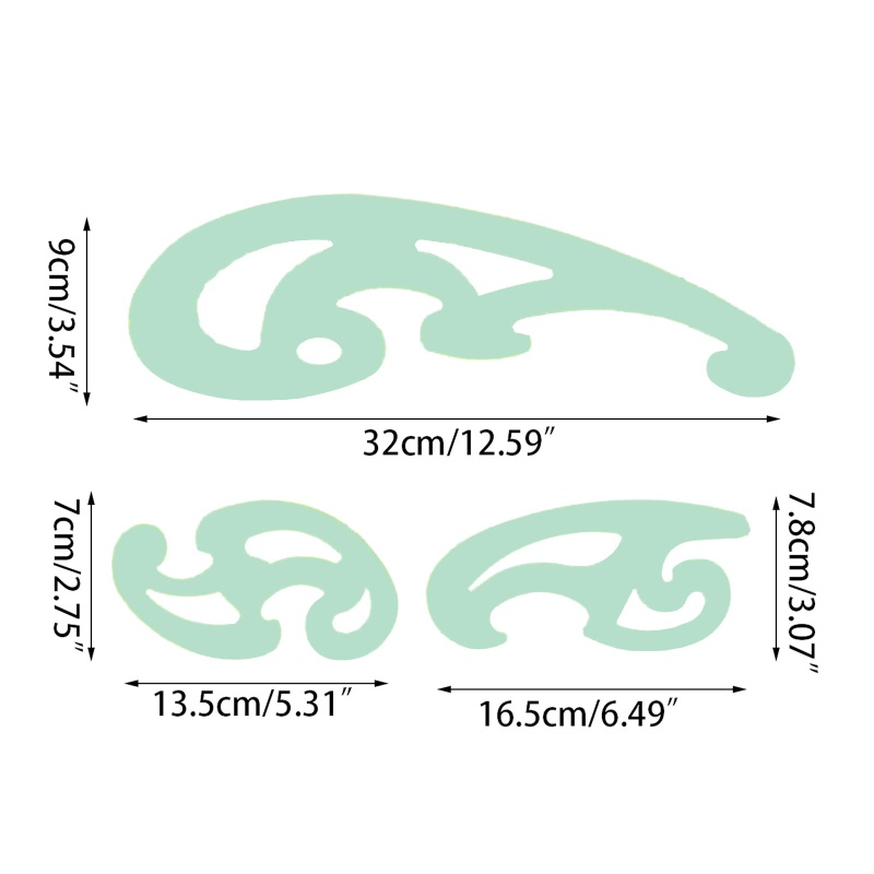 Top Architectural Templates Landscaping Architecture Drafting Ruler Shapes Drawing Stencils for School Work Green Plasti. 