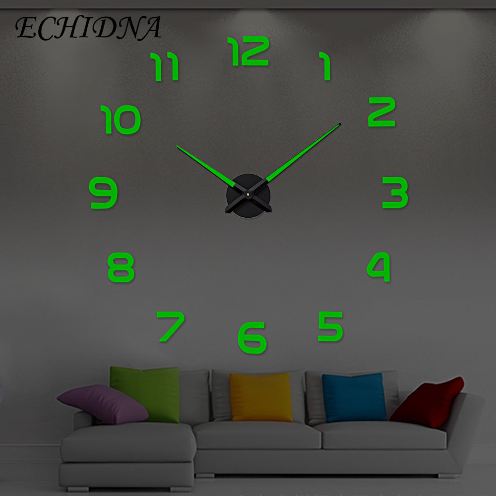 ECHIDNA Digital Clock Non Ticking Luminous Numbers Ha Indoor Clock. 