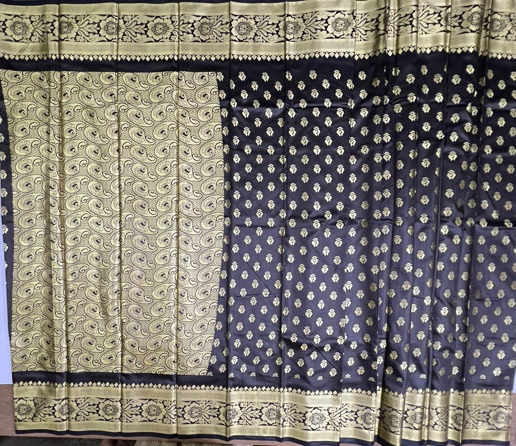 12 Hand Katan Saree Attractive Gorgeous Saree Full Body Work Exclusive Katan Saree For Women'S Without Blouse Piece In Multi-Colour Looks | Striking And Artistic Sari