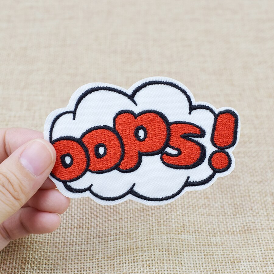 1 PCS Pop Style Text Patch for Clothing Embroidery Sewing Applique Funny Graffiti Patch DIY Jacket Windbreaker Jeans Bag Garment. 